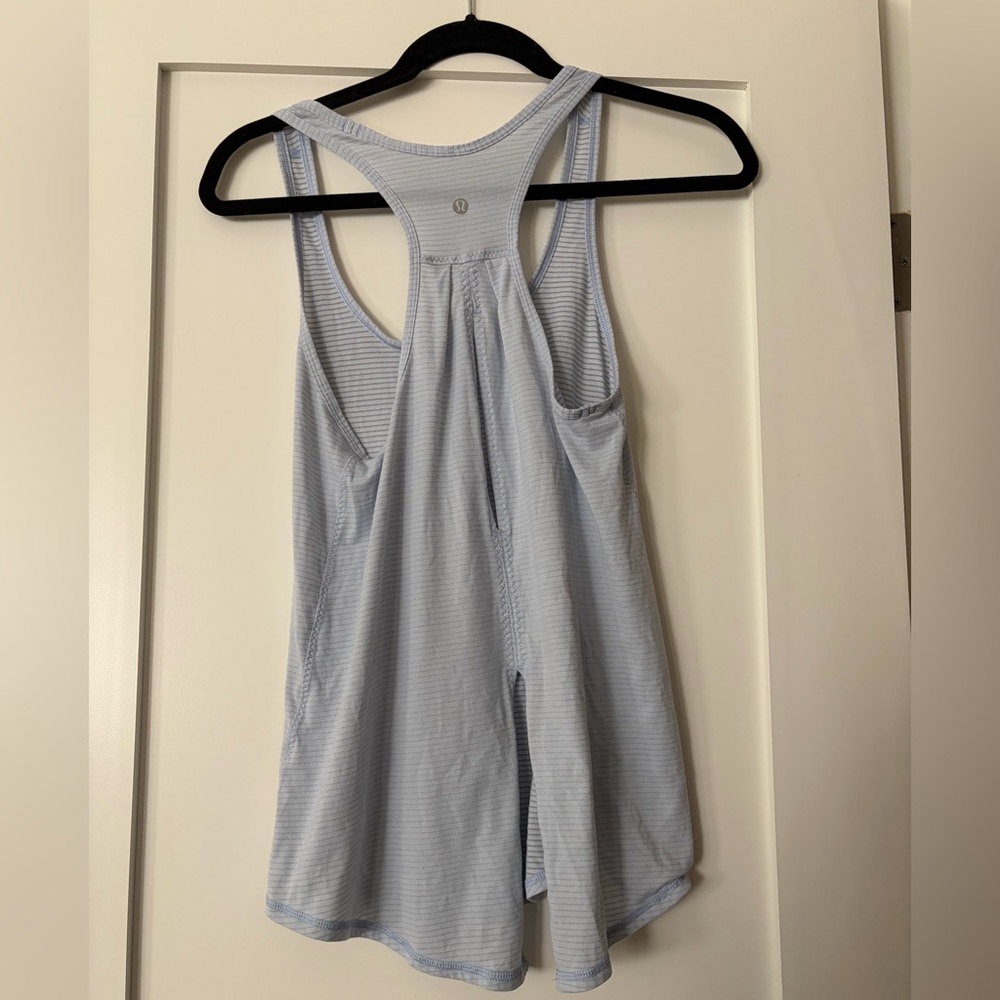 lululemon athletica Pale Blue Textured Racerback Tank